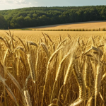 ** Golden rye fields in Poland, sunlit and breezy, representing the source of Polish vodka.

**